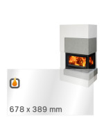 Žáruvzdorné sklo do ABX NORFOLK - ČELNÍ SKLO